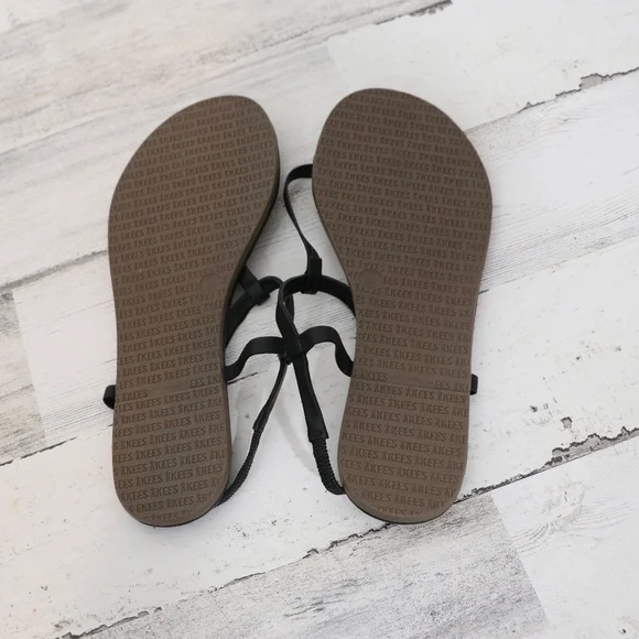 TKEES Women's Mariana Thong Sandals, Black, 9 NEW - Picture 2 of 6